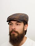 Кепка STETSON арт. 6380325 DRIVER CAP CHECK WOOL/CASHMERE (коричневый / серый)